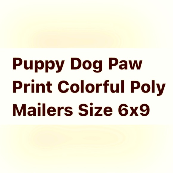 20 - 6 X 9 - Puppy Dog Paw Print - Rainbow -  Poly Mailers - Picture 3 of 5